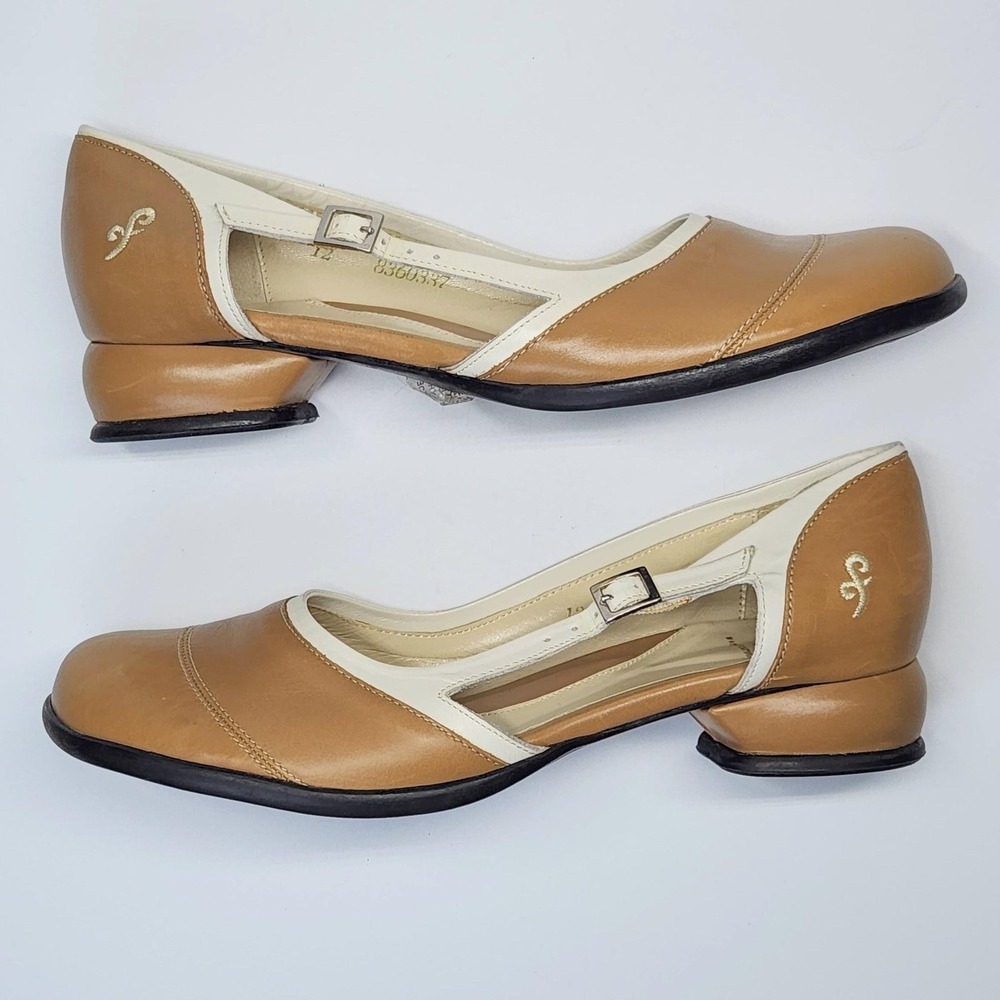 John Fluevog Fellowship Shoes Womens Size 12 Brown Leather Mary Jane Heels - Picture 6 of 16
